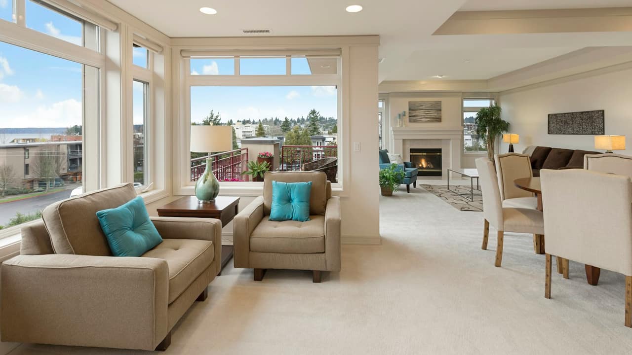 Modern apartment living room interior