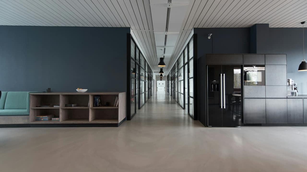 Modern office workspace interior